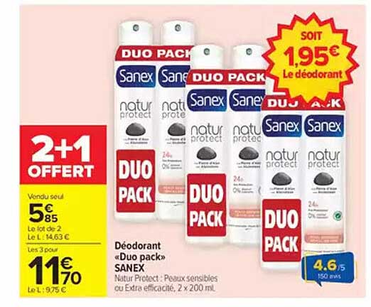 Déodorant « Duo pack » SANEX