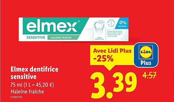 Elmex dentifrice sensitive