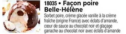 Façon poire Belle-Hélène