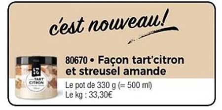 Façon tart'citron et streusel amande