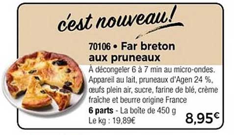 Far breton aux pruneaux