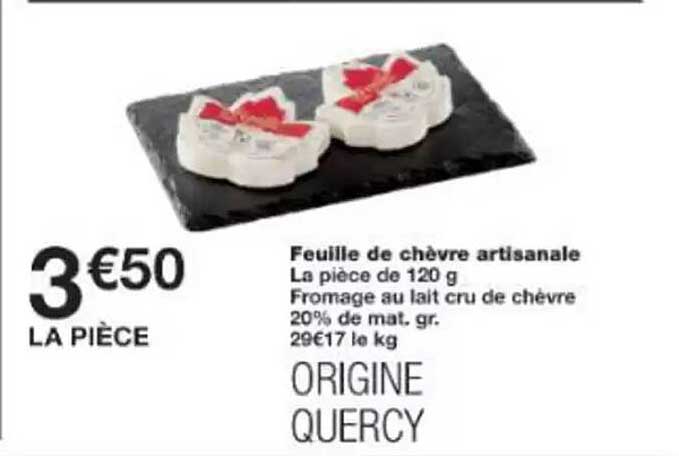 Feuille de chèvre artisanale