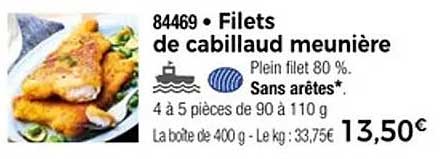 Filets de cabillaud meunière