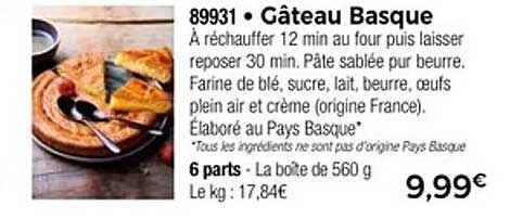 Gâteau Basque