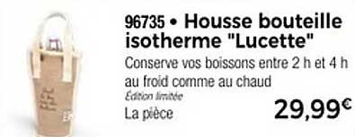 Housse bouteille isotherme "Lucette"