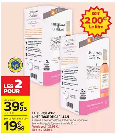 I.G.P. Pays d'Oc L'Héritage de Carillan