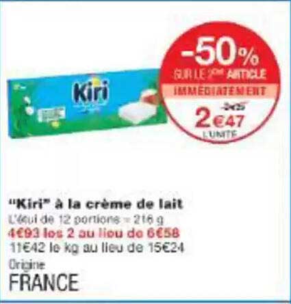 "Kiri" à la crème de lait