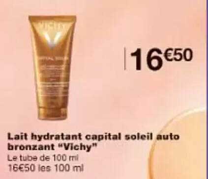 Lait hydratant capital soleil auto bronzant “Vichy”