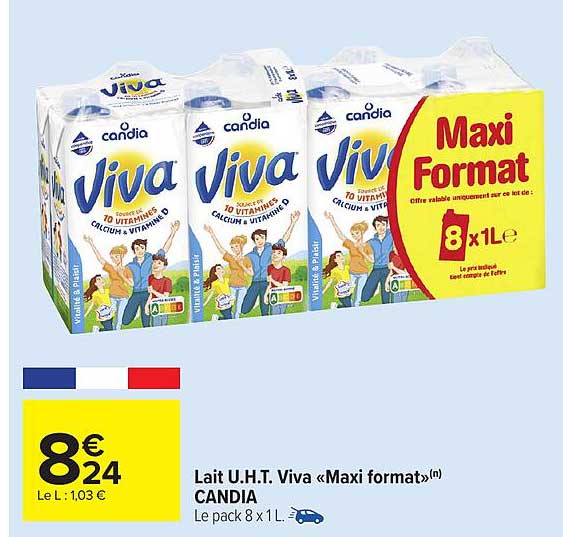 Lait U.H.T. Viva «Maxi format»