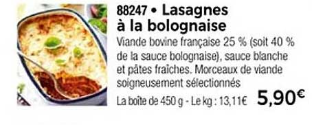 Lasagnes à la bolognaise
