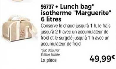Lunch bag* isotherme "Marguerite" 6 litres