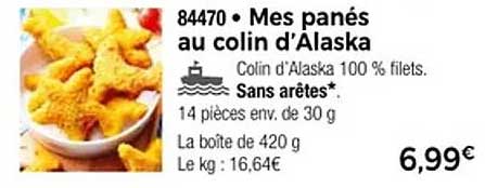 Mes panés au colin d'Alaska