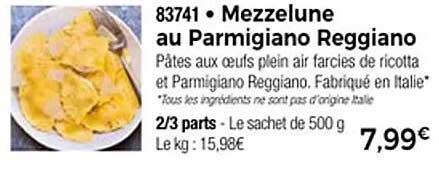 Mezzelune au Parmigiano Reggiano
