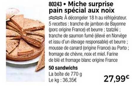 Miche surprise pain spécial aux noix