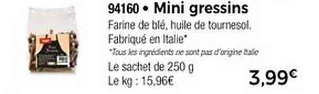 Mini gressins
