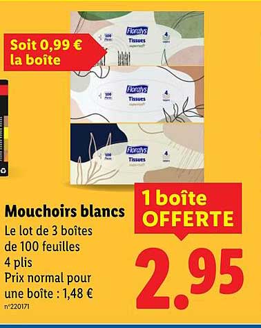 Mouchoirs blancs