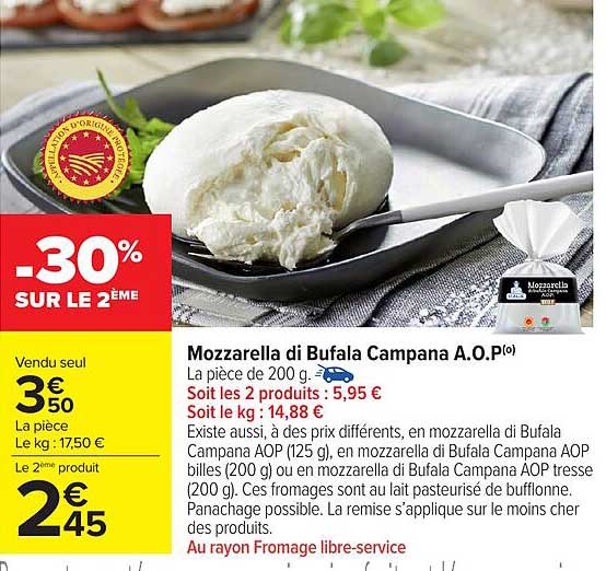 Mozzarella di Bufala Campana A.O.P