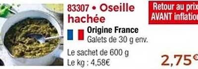Oseille hachée