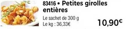 Petites girolles entières