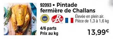 Pintade fermière de Challans