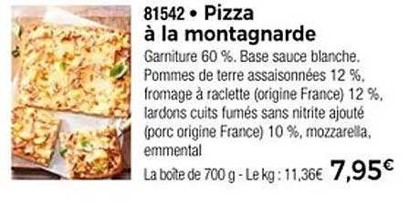 Pizza à la montagnarde