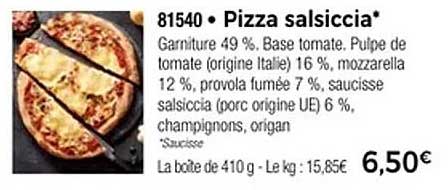 Pizza salsiccia
