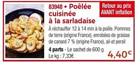 Poêlée cuisinée à la sarladaise