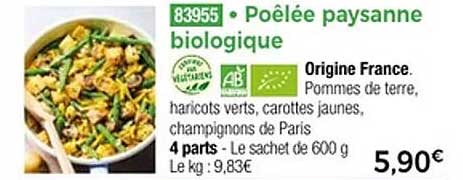 Poêlée paysanne biologique