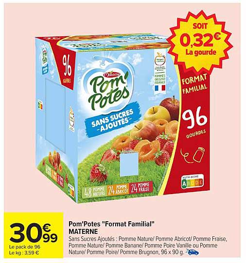 Pom'Potes 'Format Familial' MATERNEL