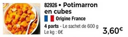 Potimarron en cubes
