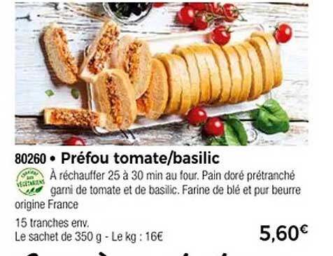 Préfou tomate/basilic