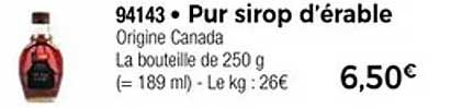 Pur sirop d'érable