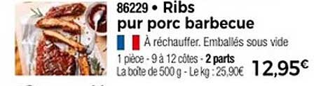 Ribs pur porc barbecue