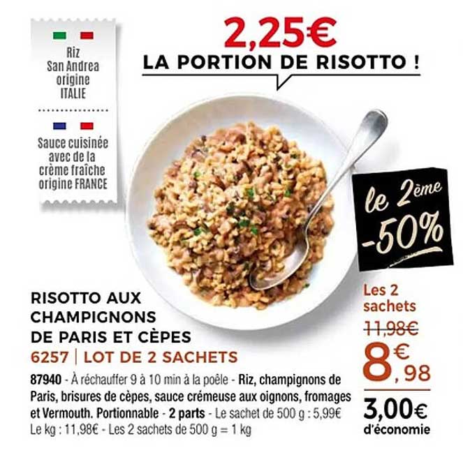 Risotto aux Champignons de Paris et Cèpes