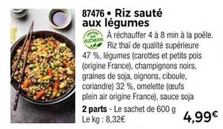 Riz sauté aux légumes