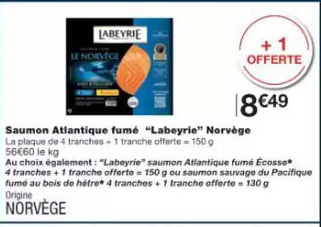 Saumon Atlantique fumé “Labeyrie” Norvège
