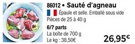 Sauté d'agneau