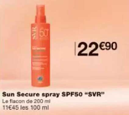 Sun Secure spray SPF50 "SVR"