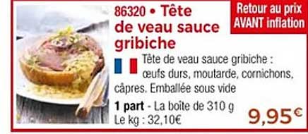 Tête de veau sauce gribiche
