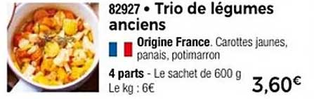Trio de légumes anciens