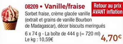 Vanille/fraise