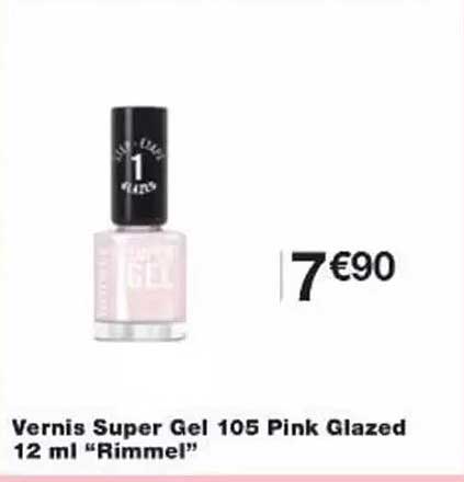 Vernis Super Gel 105 Pink Glazed 12 ml "Rimmel"