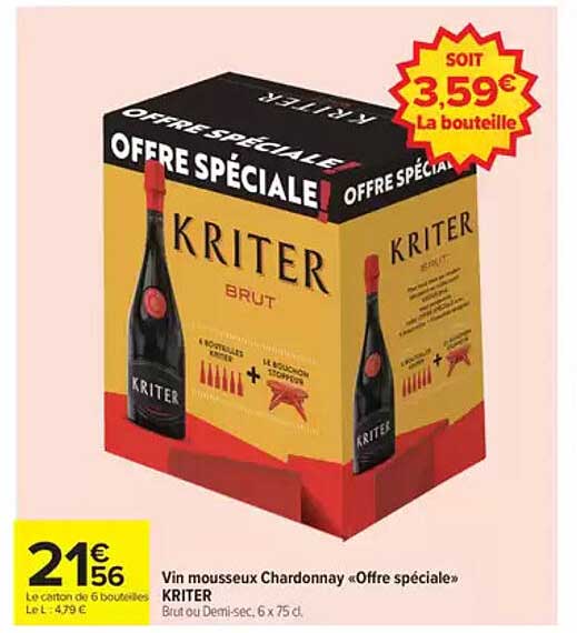 Vin mousseux Chardonnay «Offre spéciale» KRITER