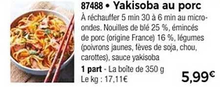 Yakisoba au porc