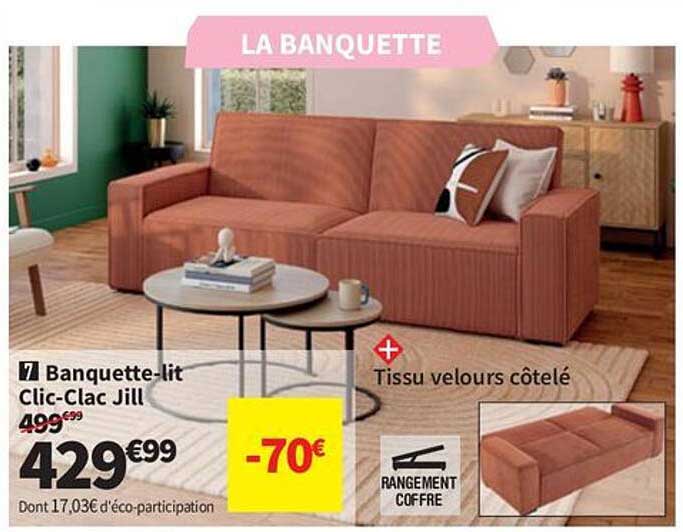 Banquette-lit Clic-Clac Jill