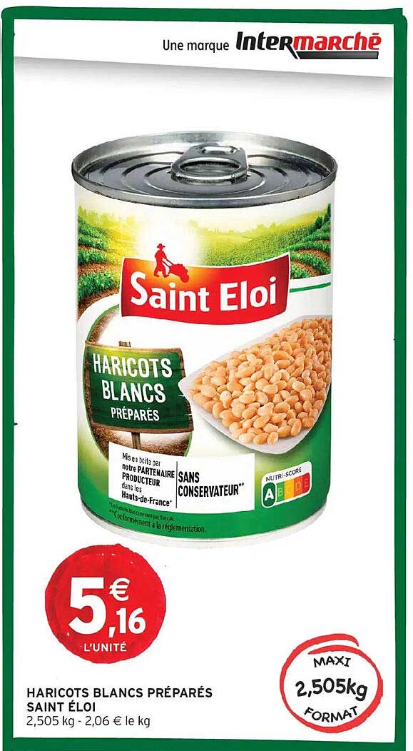HARICOTS BLANCS PRÉPARÉS SAINT ÉLOI