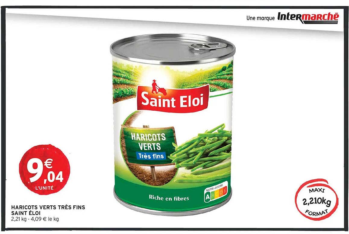 Promo Haricots Verts Très Fins Saint Éloi chez Intermarché ...