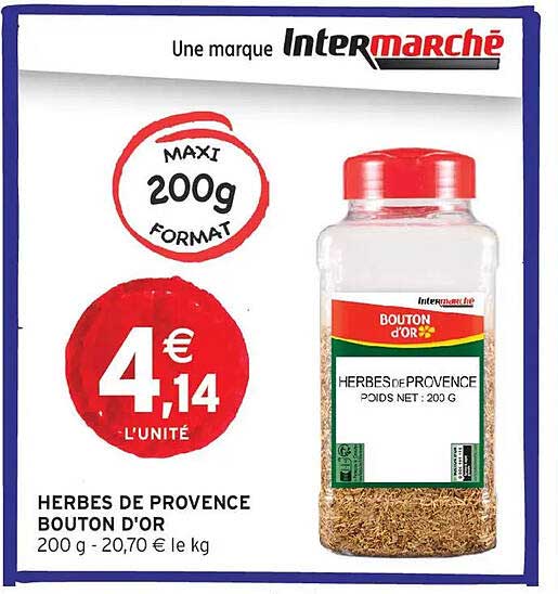 Promo Herbes De Provence Bouton D'or chez Intermarché - 123Catalogue.fr