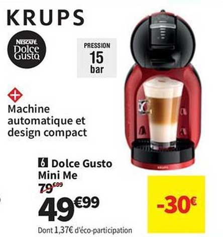 Machine automatique et design compact Dolce Gusto Mini Me
