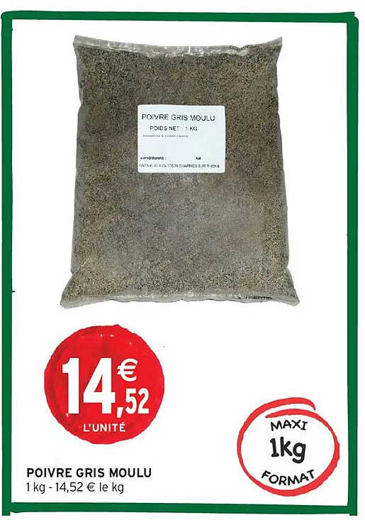 Promo Poivre Gris Moulu chez Intermarché - 123Catalogue.fr